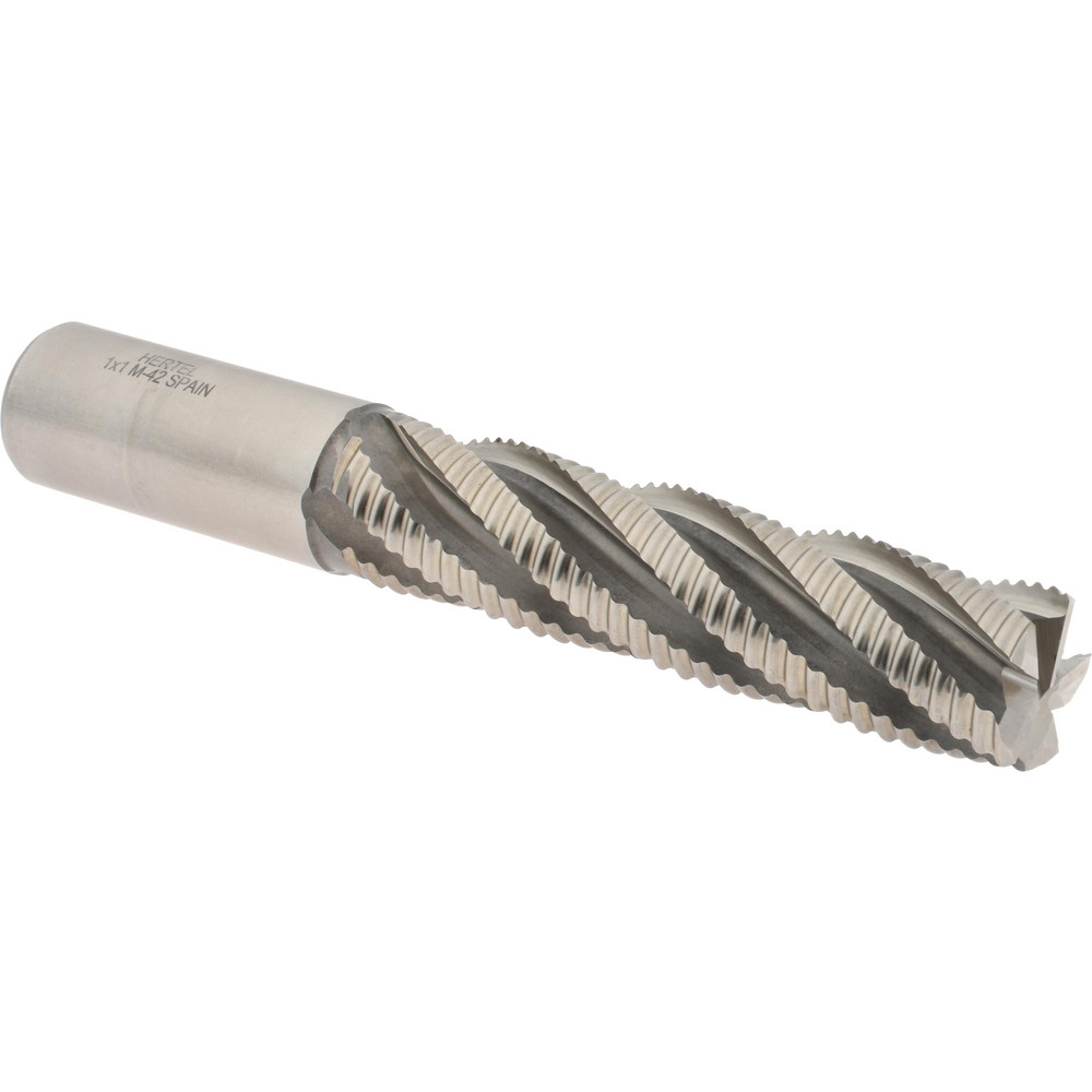 Hertel 41120858 Square End Mill: 1 Dia, 4 LOC, 1 Shank Dia, 6-1/2 OAL, 5 Flutes, Cobalt Image