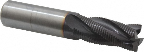 Guhring 9031880190500 Square End Mill: 3/4 Dia, 1-5/8 LOC, 3/4 Shank Dia, 4 OAL, 4 Flutes, Solid Carbide Image