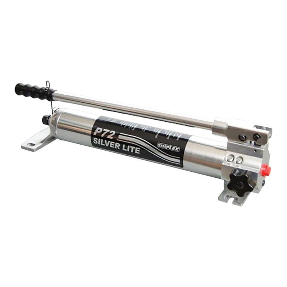 Manual Hydraulic Pump: 2 Stage, 3.19" Piston Dia, Aluminum Pump