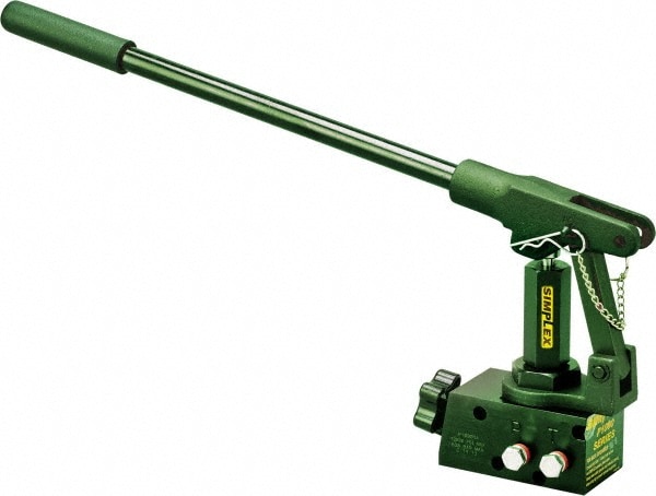 Manual Hydraulic Pump: 1 Stage, 0.5" Piston Dia, Steel Pump