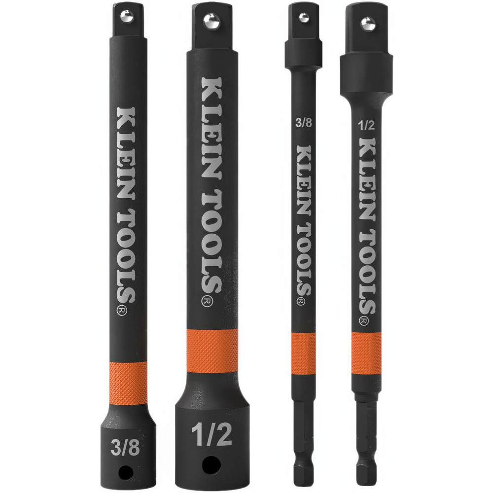Klein Tools Socket Extension Sets Drive Size 0375 050 Finish Black Oxide Material Alloy Steel For Use With Impact Drivers impact Wrenches Klein Tools Socket Extension Sets Drive Size 0375 050 Finish Black Oxide Material Alloy Steel For Use With Impact Drivers impact Wrenches