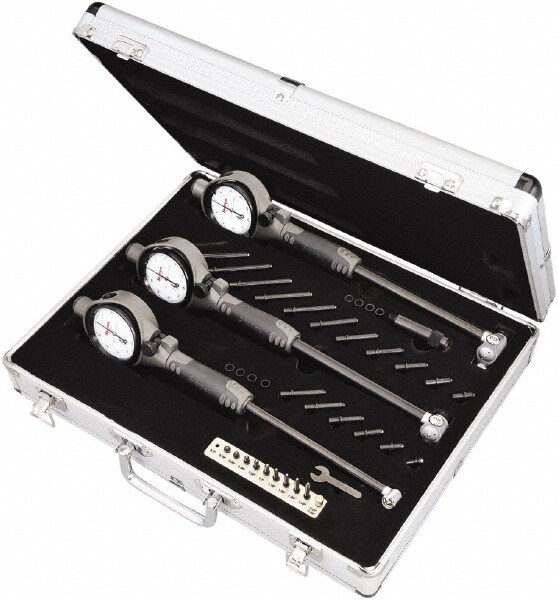 Dial Bore Gage: 0.7 to 6" Dia, 0.0005" Graduation, 6" Probe Depth