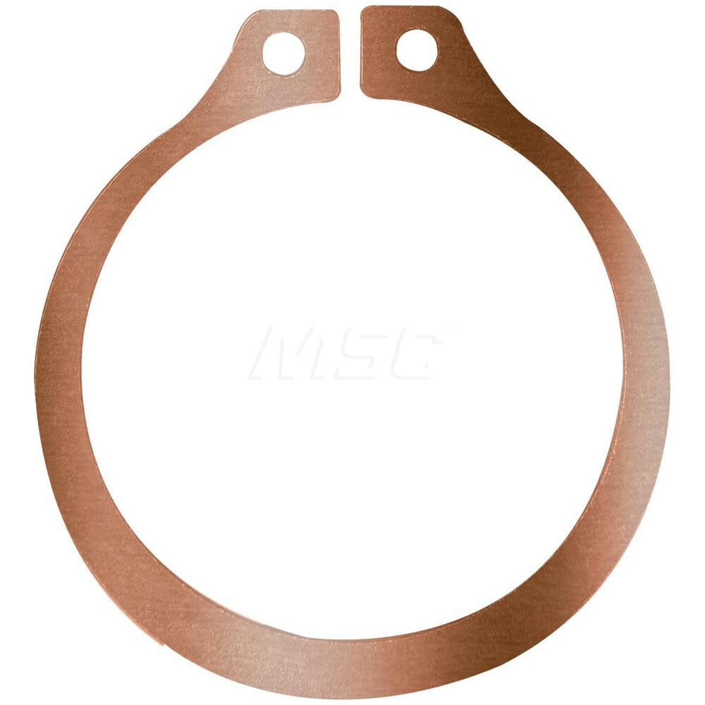 External Retaining Ring: 0.117" Groove Dia, 1/8" Shaft Dia, Beryllium Copper & Stainless Steel, Zinc-Plated
