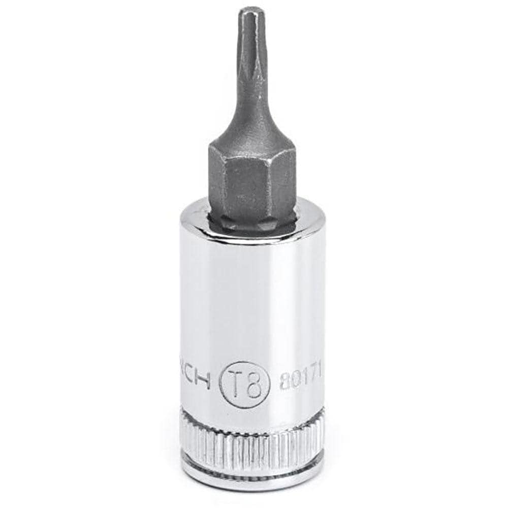 Hand Torx Bit Socket: 1/4" Drive, T8 Torx Bit