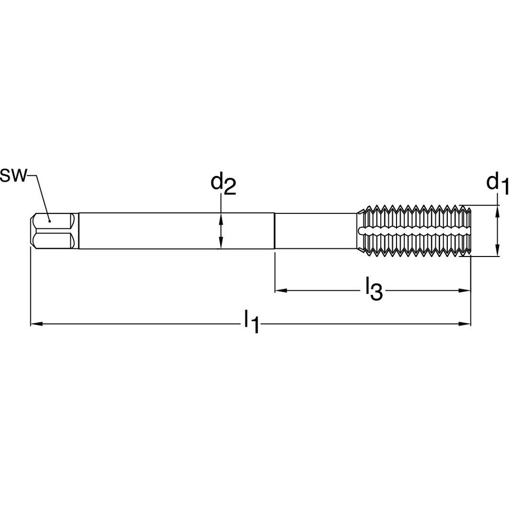 Guhring Thread Forming Tap M12x1.75 Metric, 6HX Class of Fit, Semi