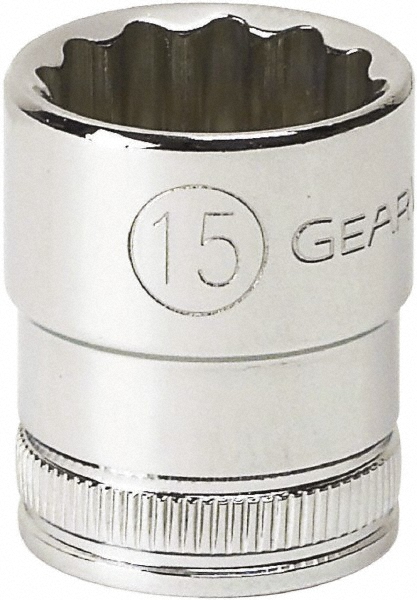 GEARWRENCH 3/8" Drive, Standard Hand Socket - 6 Points, 1.102" OAL, Alloy Steel, Full Polish Finish | Part #80332