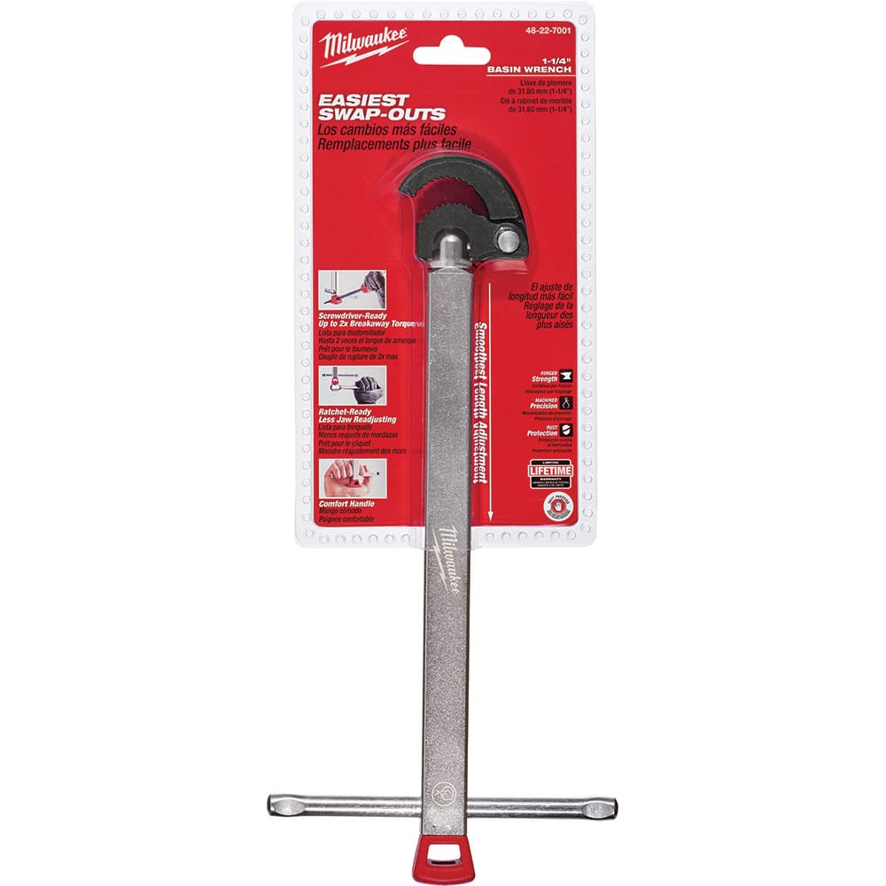 Tekton - 11 Inch Basin Wrench (3/8-1 in.) | MSC Industrial Supply Co.