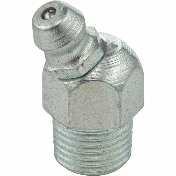 Umeta 30° Head Angle, 1/8 PTF Stainless Steel Standard Grease Fitting 41417684 MSC