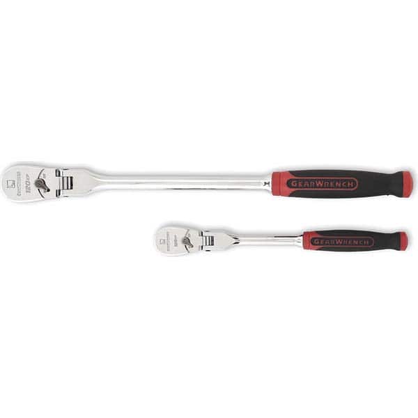GEARWRENCH 81204P Ratchet Set: 1/4 & 3/8" Drive, Pear Head 