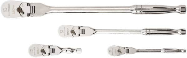 GEARWRENCH 81230P Ratchet Set: 1/2, 1/4 & 3/8" Drive, Pear Head 