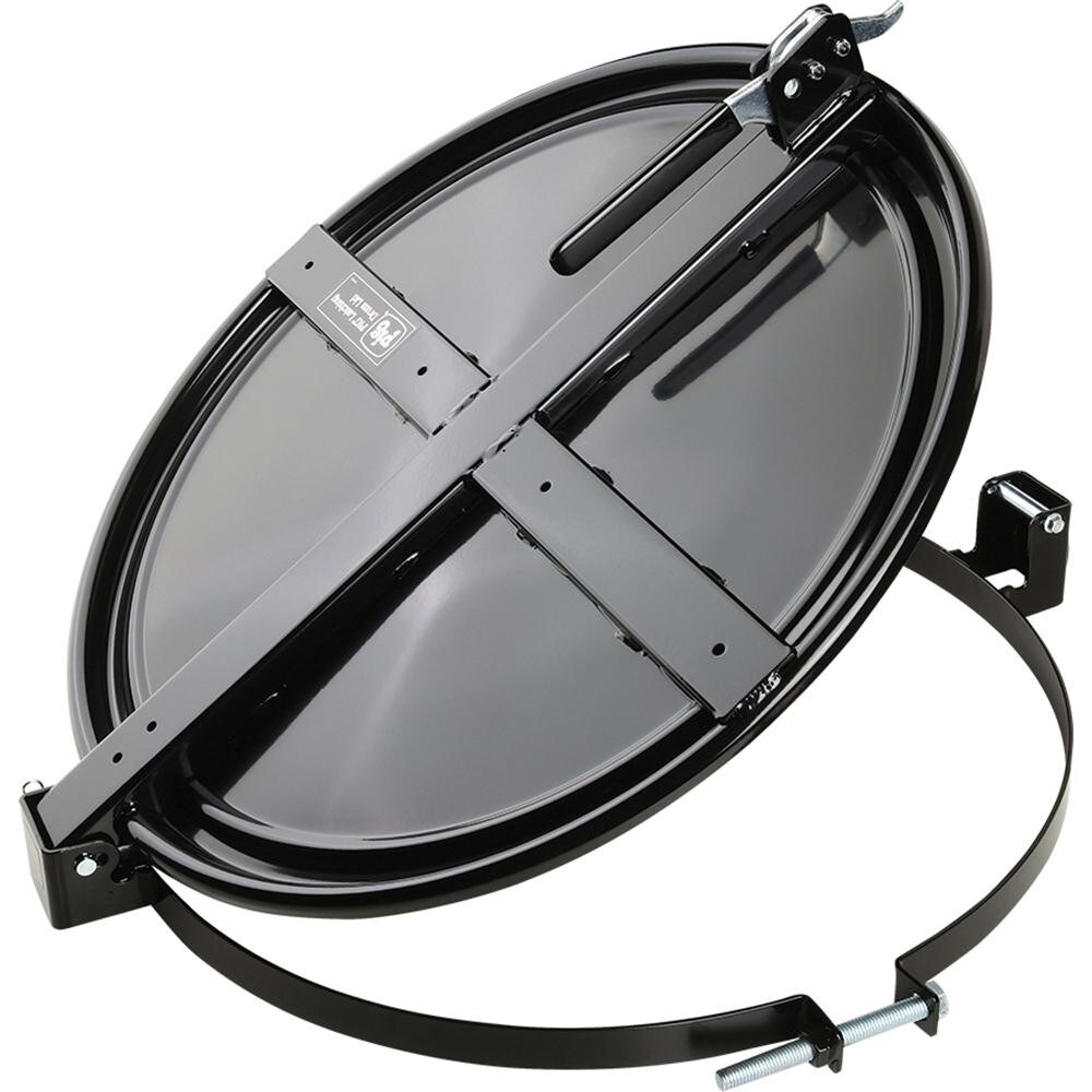 Drum Covers, Liners & Sheets; Compatible Drum Capacity (Gal): 55.00 ; Type: Lid with Gasket ; Material: Powder Coated Steel ; Color: Black ; Closure Type: One-Hand Latch ; Anti-static: No