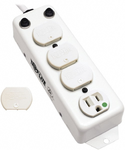 4 Outlets, 120 VAC15 Amps, 15' Cord, Power Outlet Strip