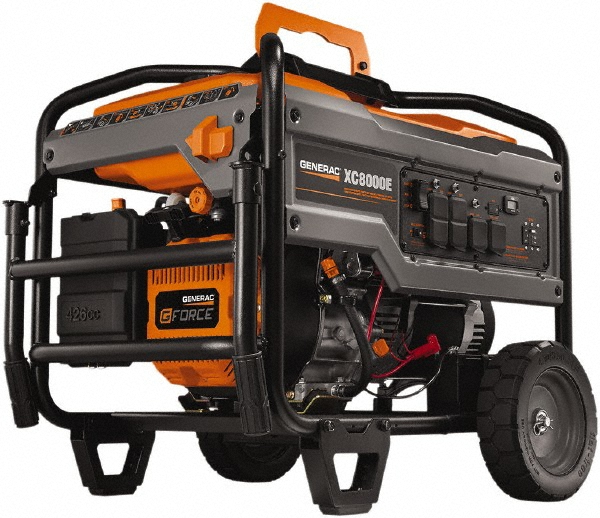 Generac Power 11 hr Half Load Time, 8 kW, Electric/Pull Start