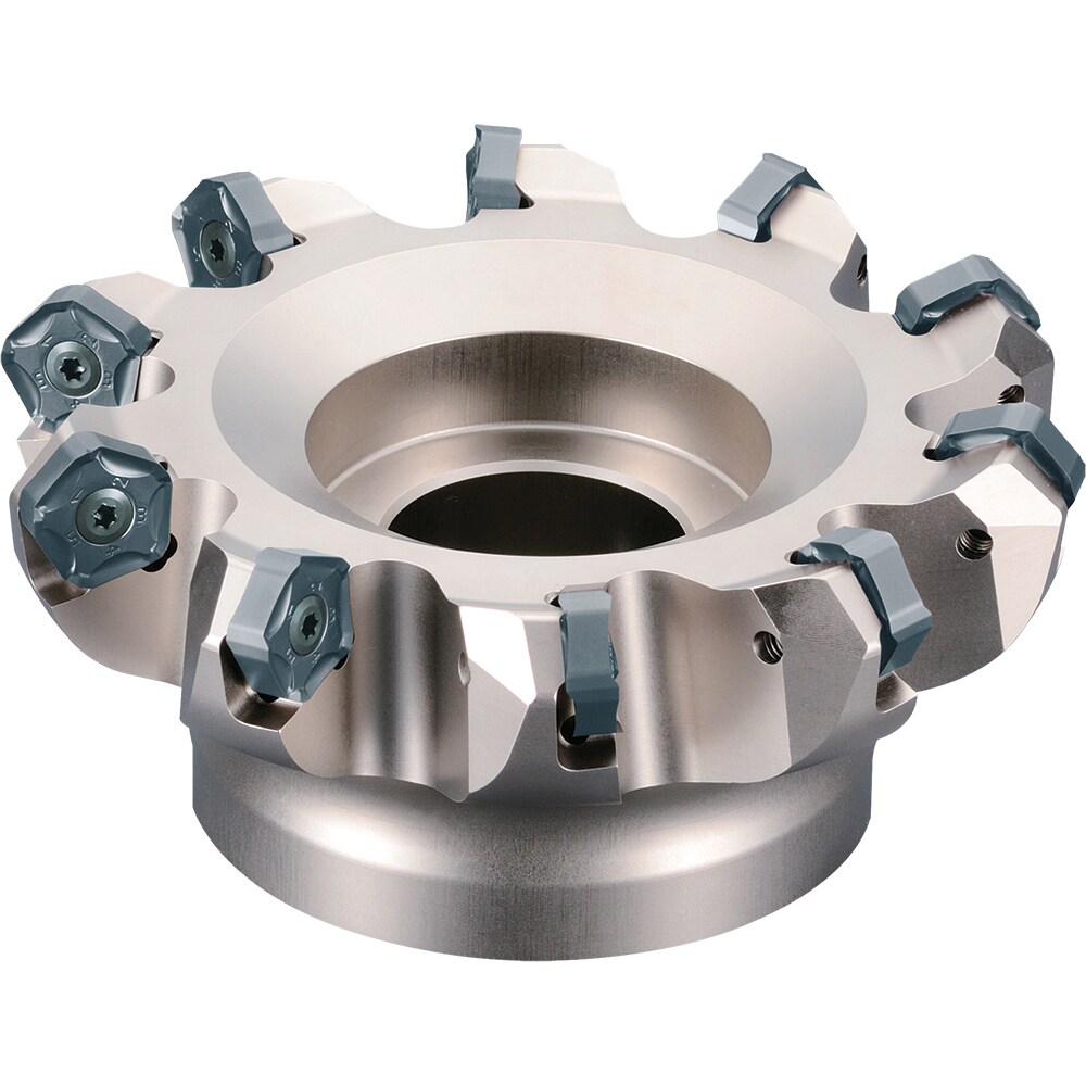 Indexable Chamfer & Angle Face Mills; Minimum Cutting Diameter (Decimal Inch): 2.0000 ; Minimum Cutting Diameter (Inch): 2 ; Maximum Cutting Diameter (Decimal Inch): 2.3150 ; Maximum Depth of Cut (mm): 6.00 ; Arbor Hole Diameter (Inch): 3/4