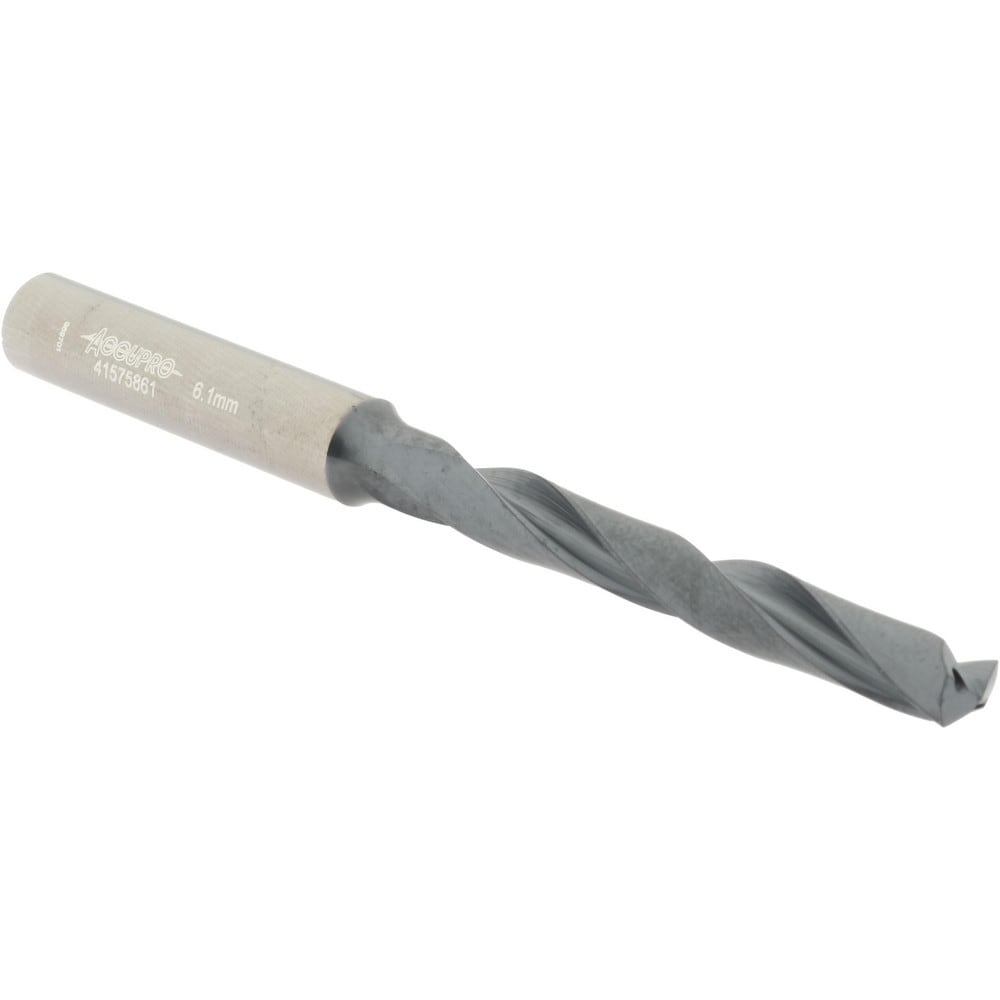 Accupro UL173047 Jobber Length Drill Bit: 0.2402" Dia, 140 °, Solid Carbide 