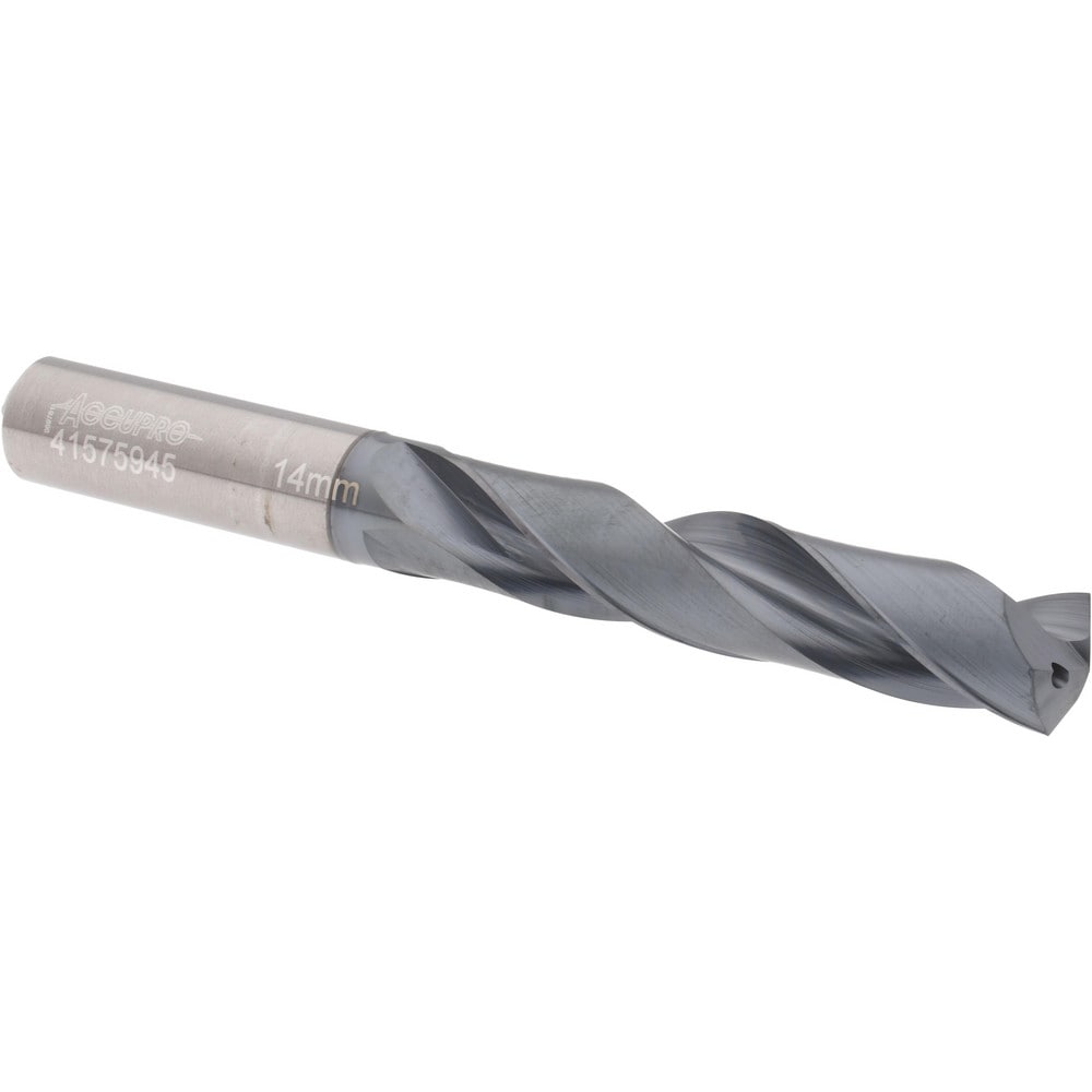 Accupro UL173075 Jobber Length Drill Bit: 0.5512" Dia, 140 °, Solid Carbide 