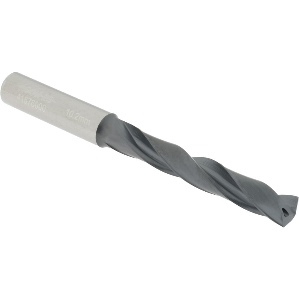 Accupro UL173067 Jobber Length Drill Bit: 0.4016" Dia, 140 °, Solid Carbide 