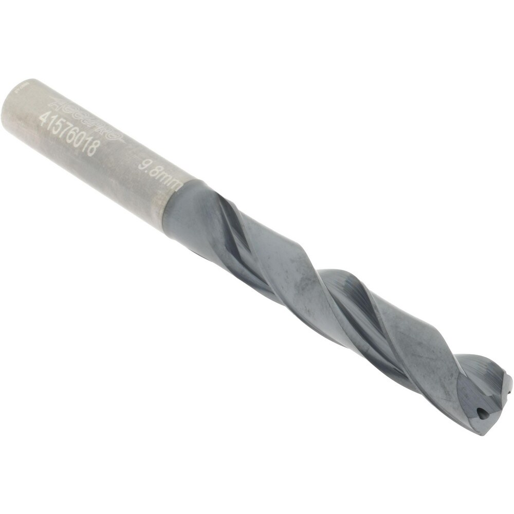 Accupro UL173065 Jobber Length Drill Bit: 0.3858" Dia, 140 °, Solid Carbide 