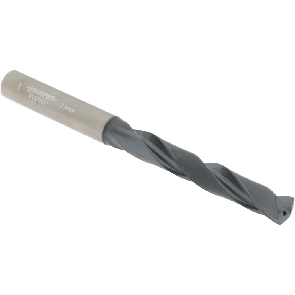 Accupro UL173056 Jobber Length Drill Bit: 0.2913" Dia, 140 °, Solid Carbide 