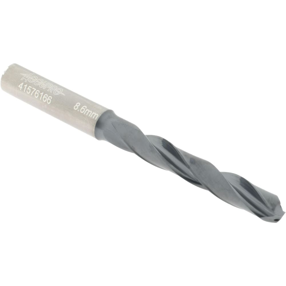 Accupro UL173062 Jobber Length Drill Bit: 0.3386" Dia, 140 °, Solid Carbide 