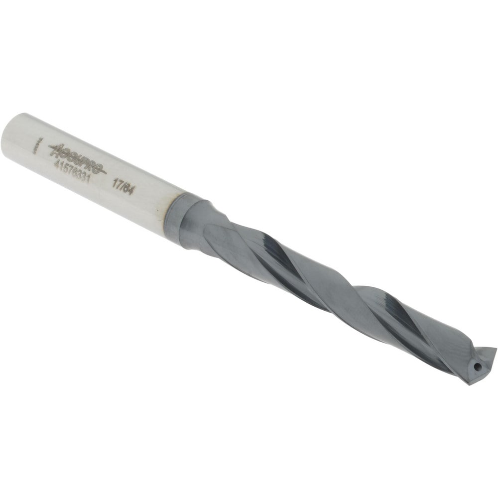 Accupro US108005 Jobber Length Drill Bit: 0.2657" Dia, 135 °, Solid Carbide 