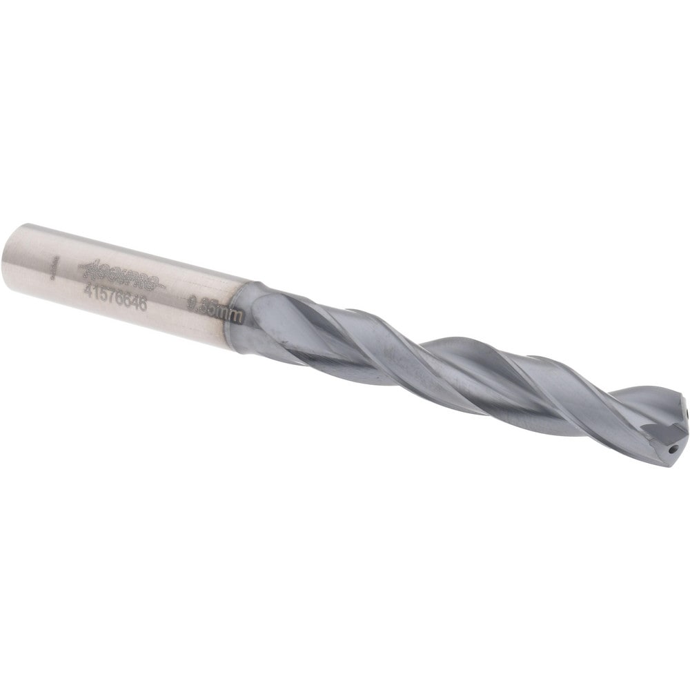 Accupro US104037 Jobber Length Drill Bit: 0.3681" Dia, 140 °, Solid Carbide 