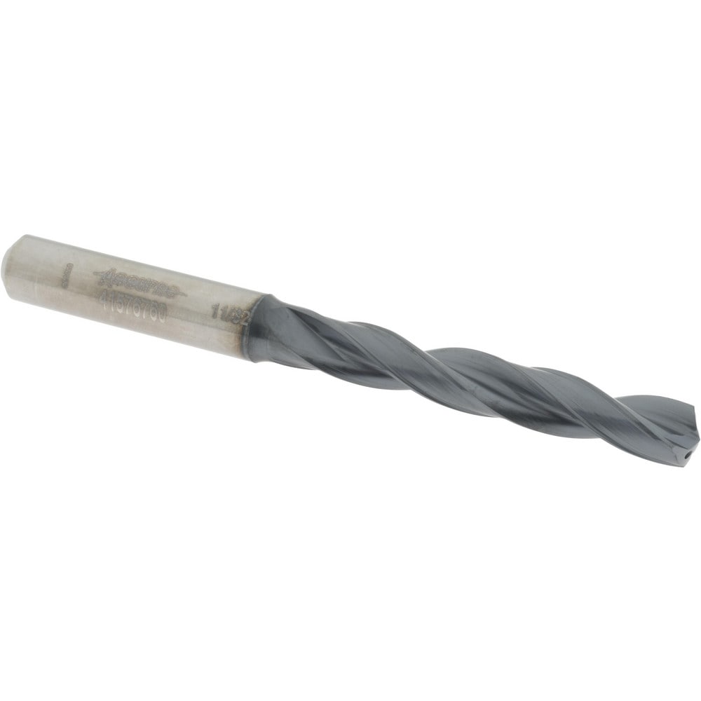 Accupro US104020 Jobber Length Drill Bit: 0.3437" Dia, 140 °, Solid Carbide 