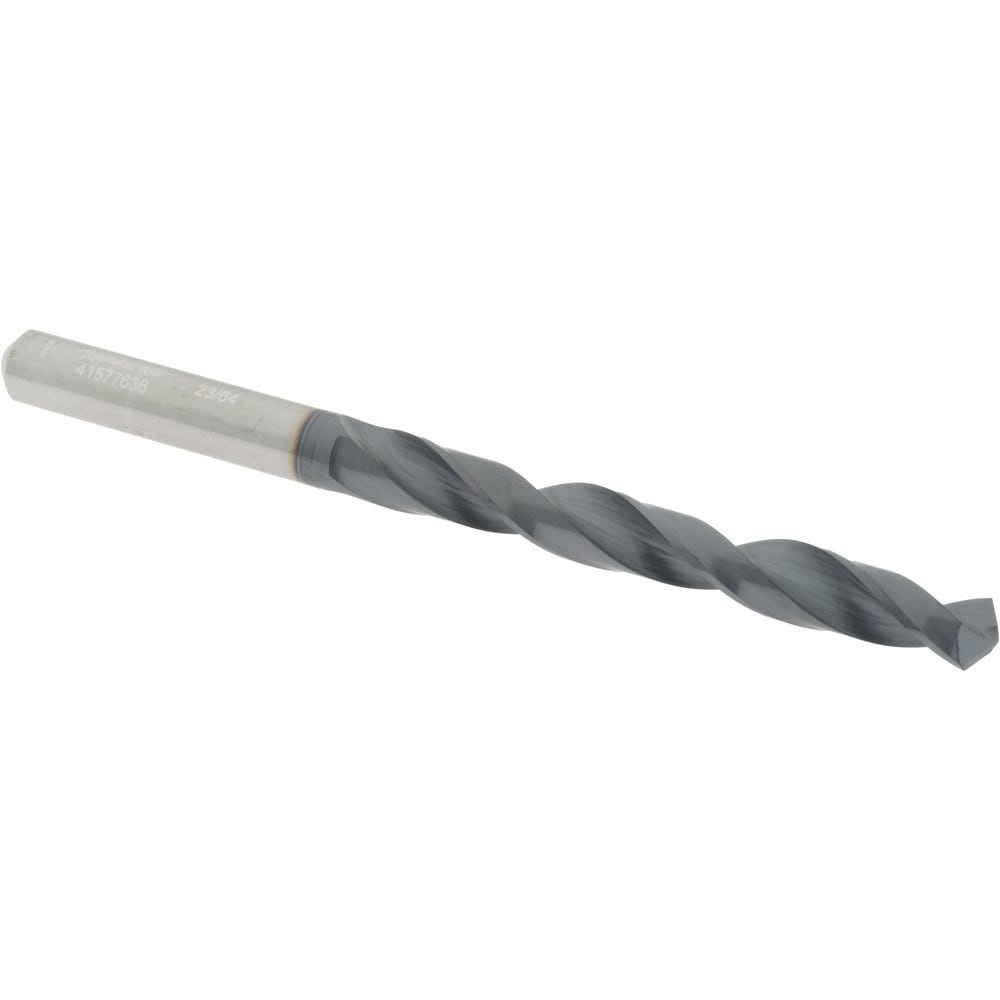 Accupro DH430023F Jobber Length Drill Bit: 0.3594" Dia, 118 °, Solid Carbide 