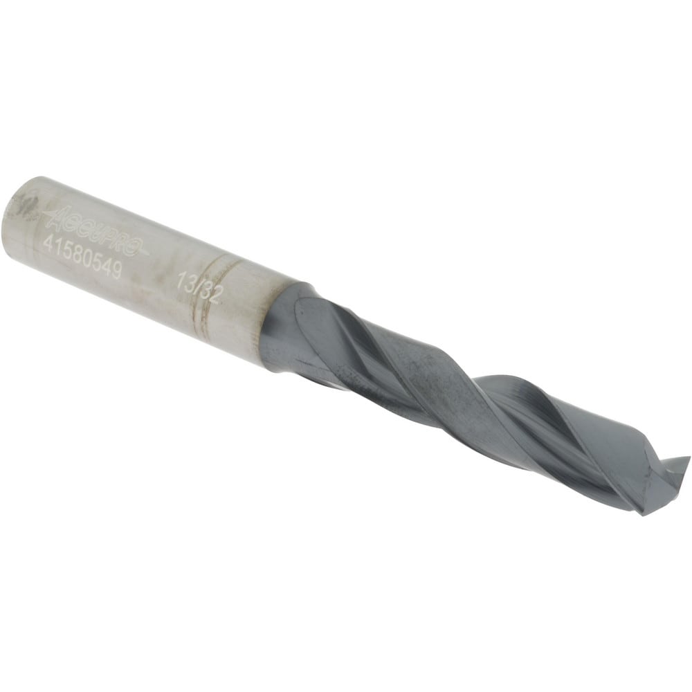 Accupro UL175016 Screw Machine Length Drill Bit: 0.4063" Dia, 140 °, Solid Carbide 