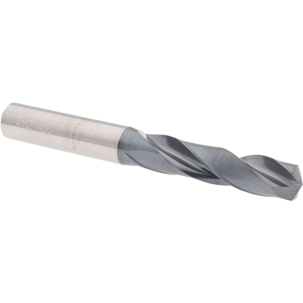 Accupro UL175019 Screw Machine Length Drill Bit: 0.4531" Dia, 140 °, Solid Carbide 