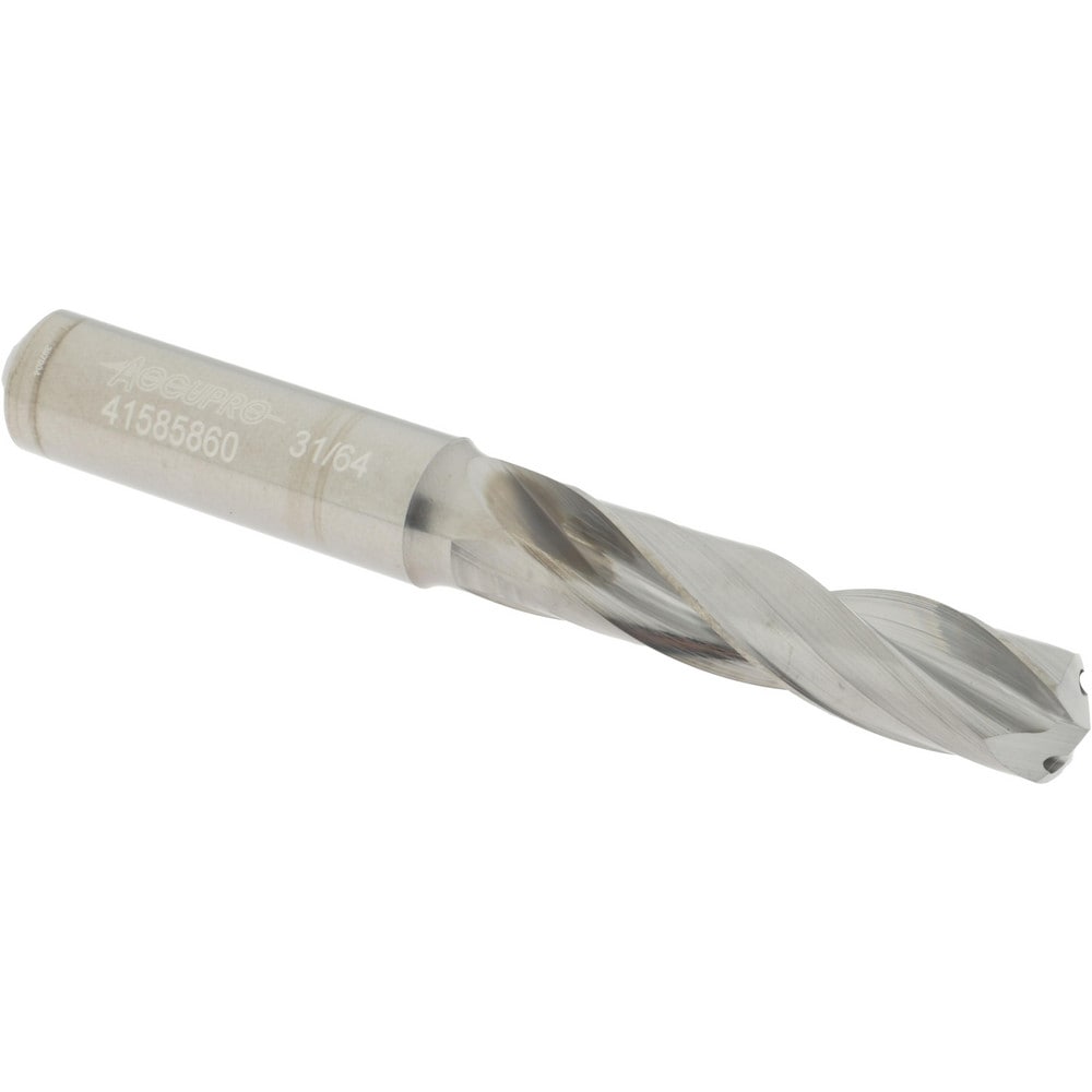 Accupro UL177050 Screw Machine Length Drill Bit: 0.4844" Dia, 140 °, Solid Carbide 