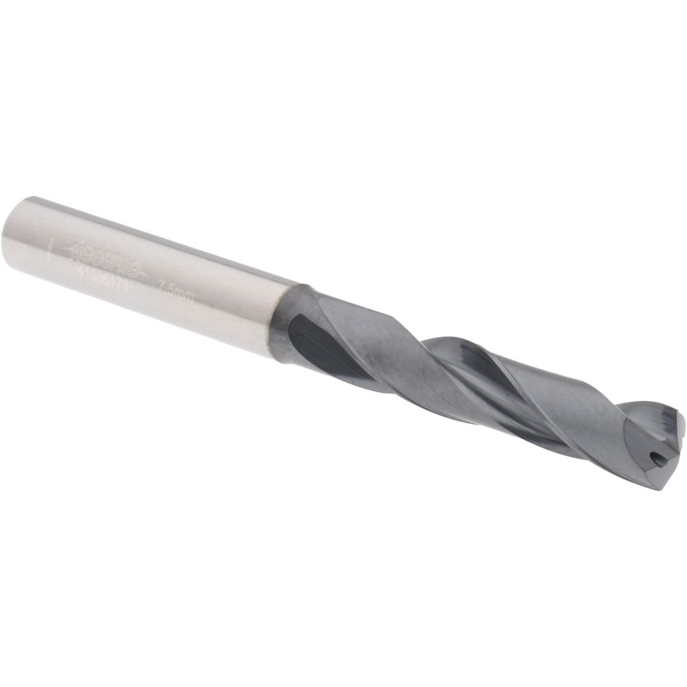 Accupro UL177018 Screw Machine Length Drill Bit: 0.2953" Dia, 140 °, Solid Carbide 