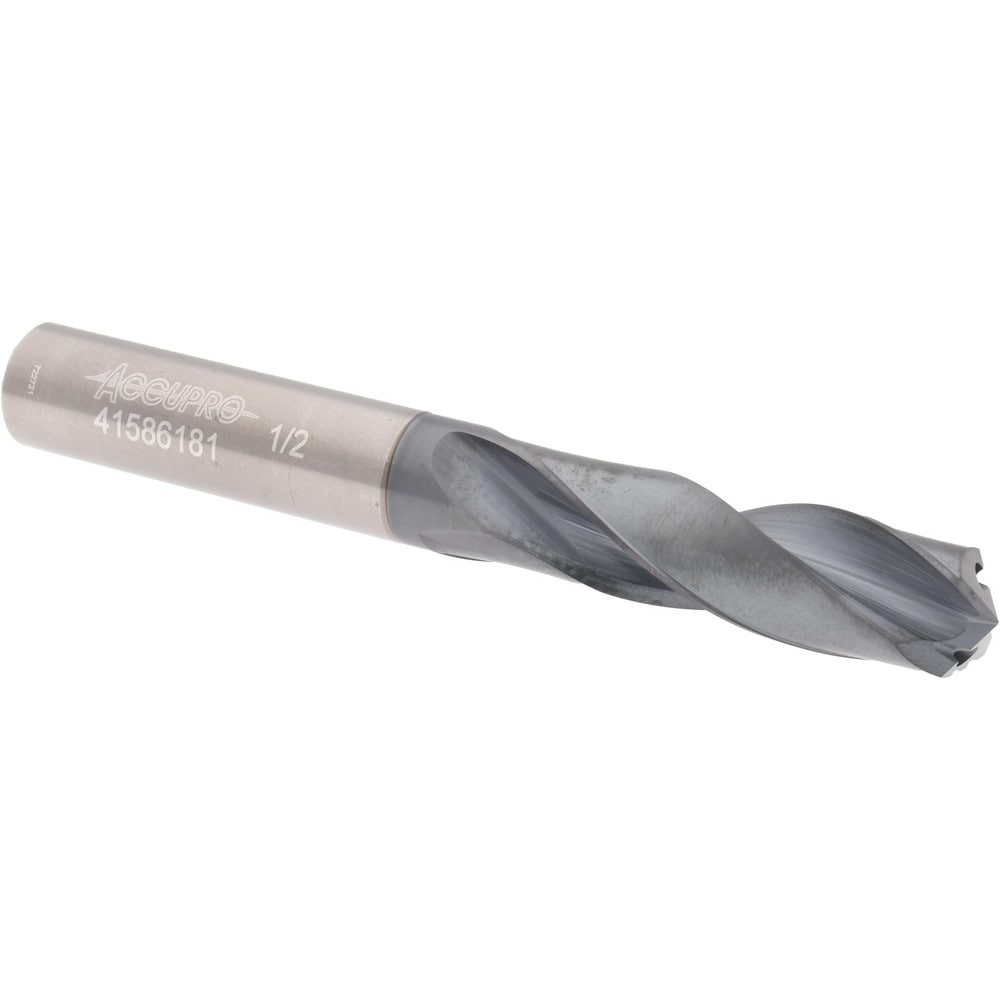 Accupro US109013 Screw Machine Length Drill Bit: 0.5" Dia, 135 °, Solid Carbide 