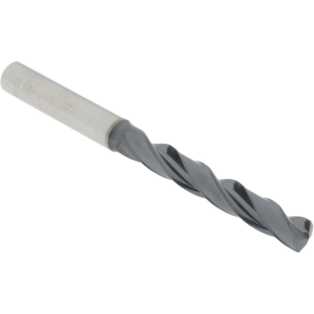 Accupro US174042 Jobber Length Drill Bit: 0.2835" Dia, 140 °, Solid Carbide 