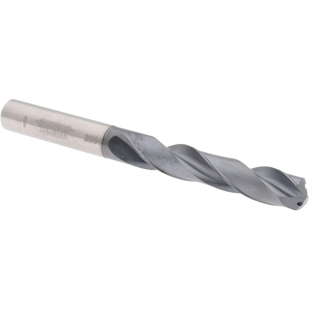 Accupro UL173017 Jobber Length Drill Bit: 0.3906" Dia, 140 °, Solid Carbide 