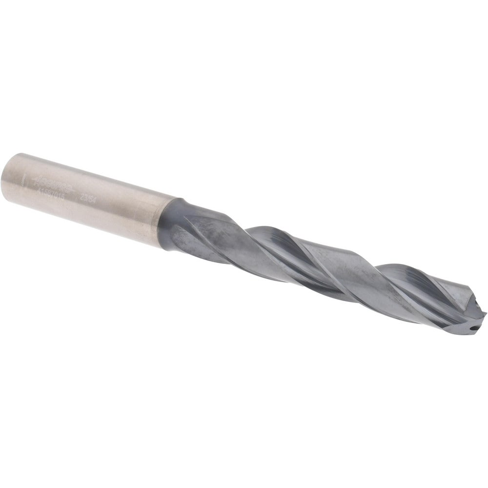 Accupro UL173015 Jobber Length Drill Bit: 0.3594" Dia, 140 °, Solid Carbide 