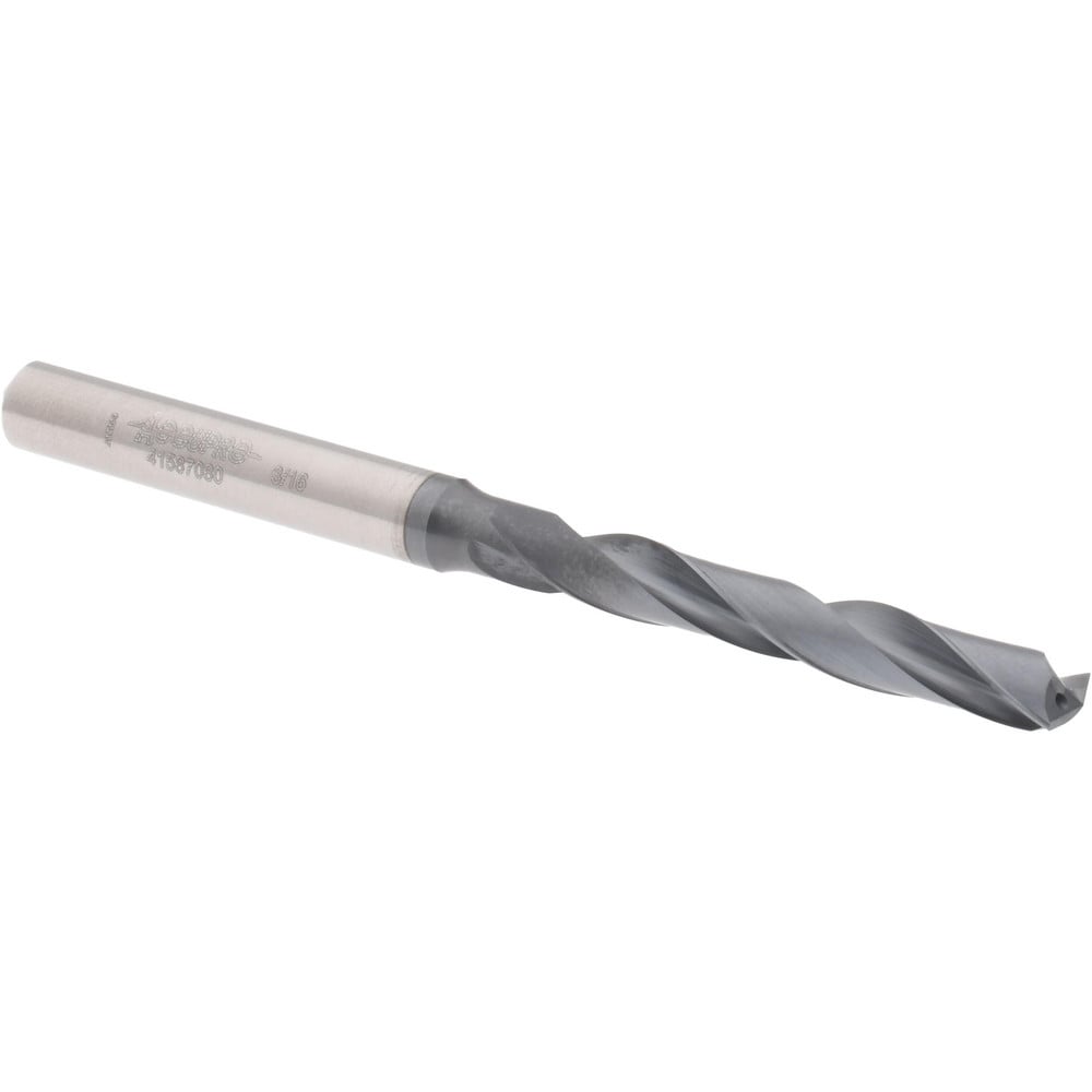 Accupro UL173004 Jobber Length Drill Bit: 0.1875" Dia, 140 °, Solid Carbide 