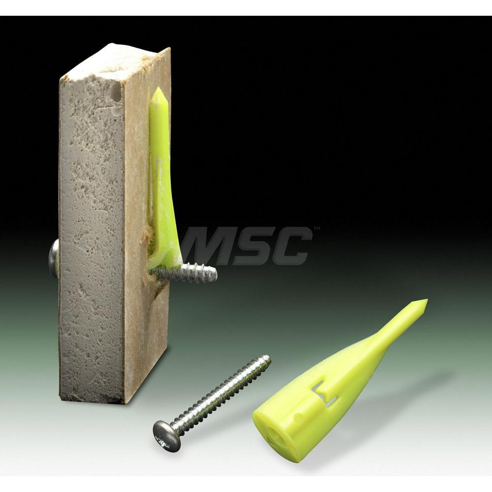 Drywall & Hollow Wall Anchors; Anchor Material: Nylon ; Anchor Diameter: 0.5in ; Drill Size: 0 ; Maximum Load Capacity: 125lb ; Finish: Zinc Plated ; For Screw Length: 1.25in