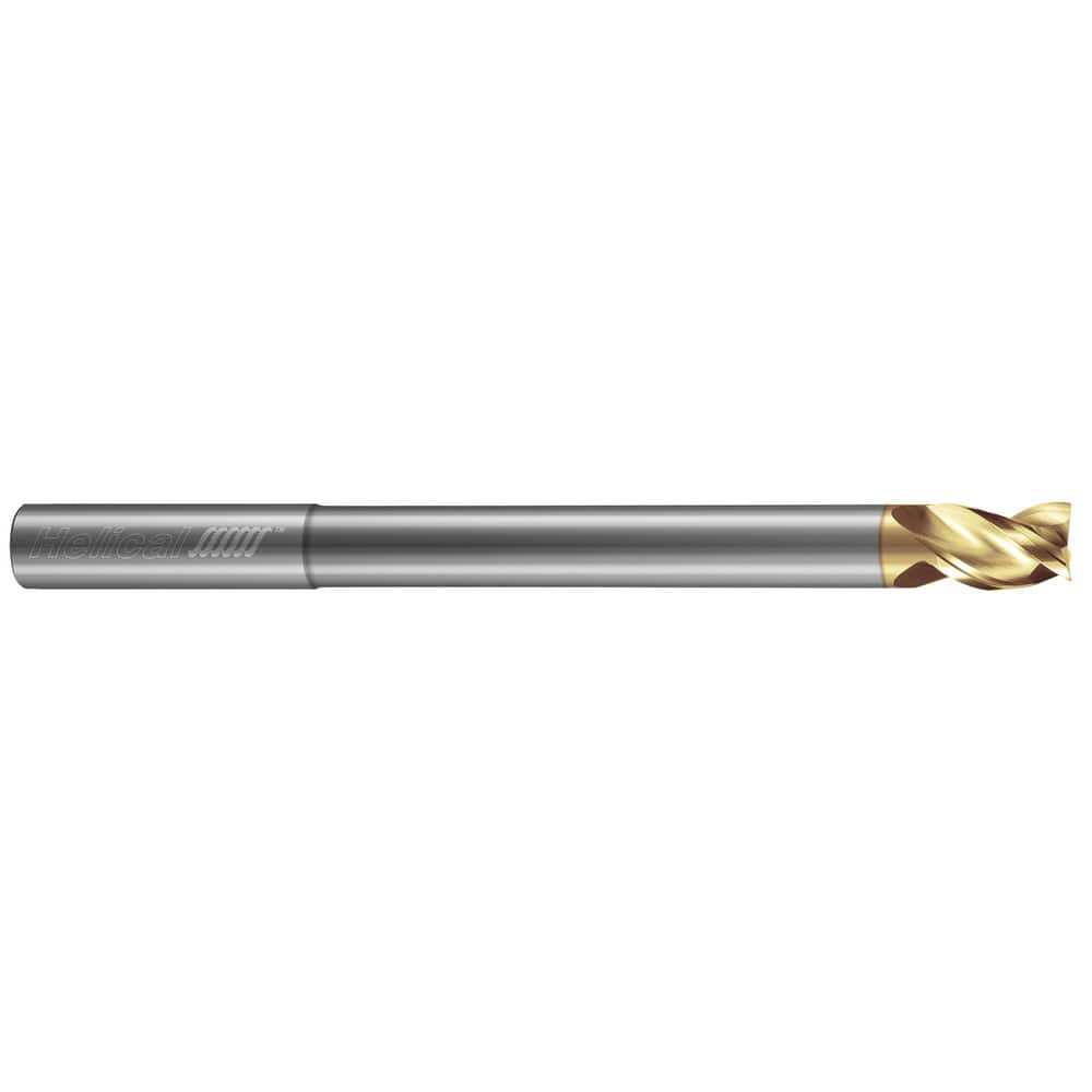 Helical Solutions 46331 Square End Mill: 1/2" Dia, 3 Flutes, 5/8" LOC, Solid Carbide, 40 ° Helix 