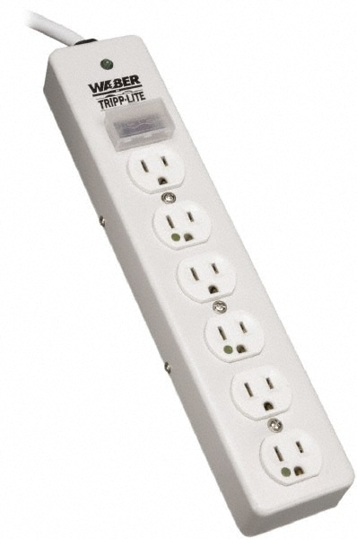 6 Outlets, 120 VAC15 Amps, 10' Cord, Power Outlet Strip