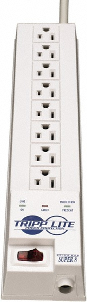Tripp-Lite - 8 Outlets, 120 VAC15 Amps, 8' Cord, Power Outlet Strip ...