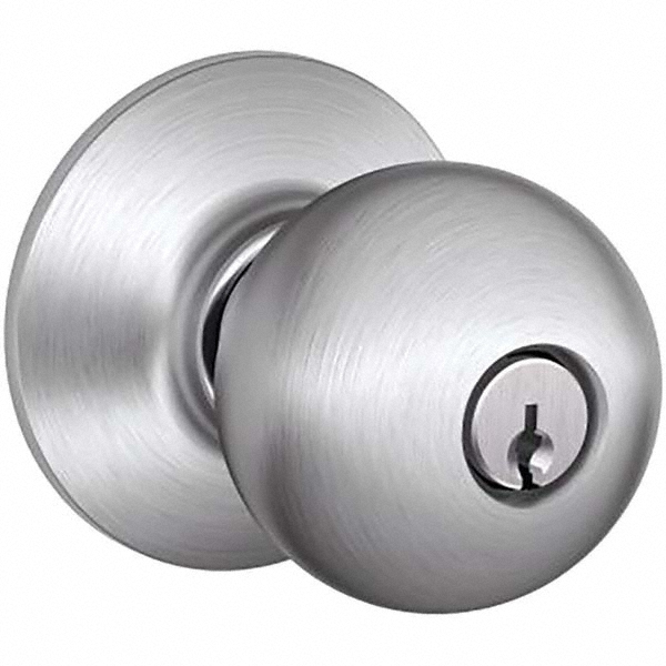 Schlage 13/8 to 13/4" Door Thickness, Satin Chrome Entry Knob