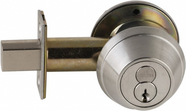 Schlage Electronic | Schlage 1-5/8 to 1-3/4" Door Thickness, Satin Nickel Finish, Single Cylinder Deadbolt - Nonhanded Handling, Key Override, 5 Pin