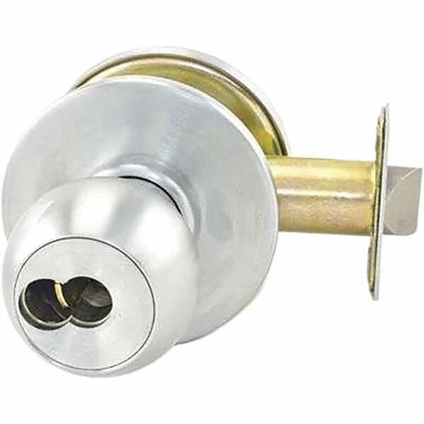 Satin Chrome Entry Knob Lockset