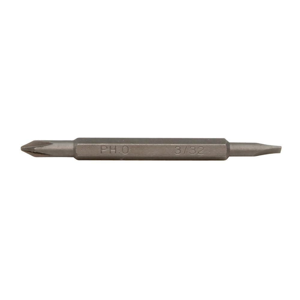 Slotted Screwdriver Insert Bit: #0 Point, Double End