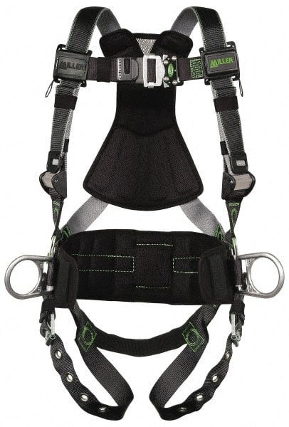 Miller RDT-TB-DP/UBK Fall Protection Harnesses: 400 Lb, Construction Style, Size Universal 