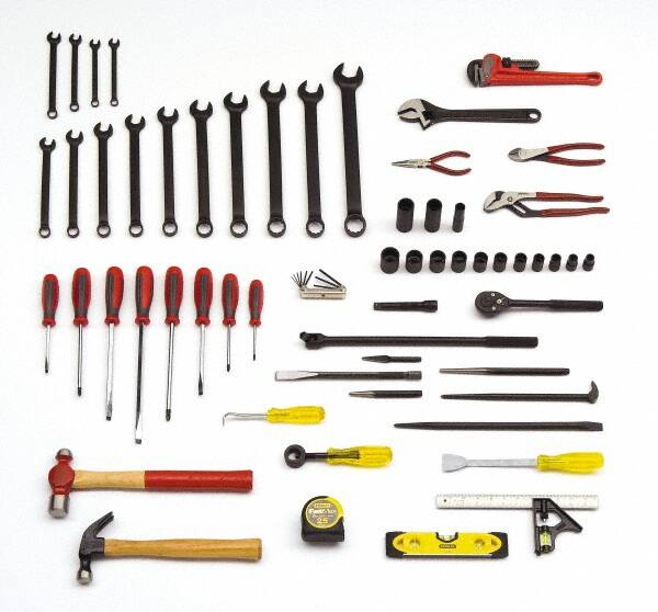 Combination Hand Tool Set: 67 Pc, Railroad Tool Set