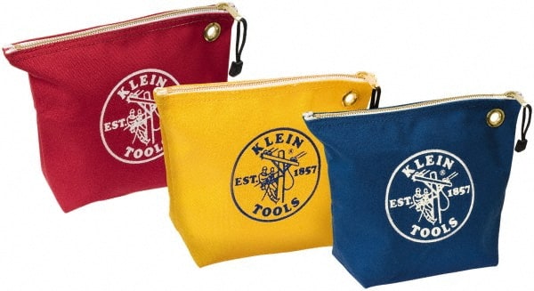 Klein Tools 1 Pocket Holster - Canvas Blue Red Yellow 3-1/2x22 Wide x 10x22 High | Part #5539CPAK
