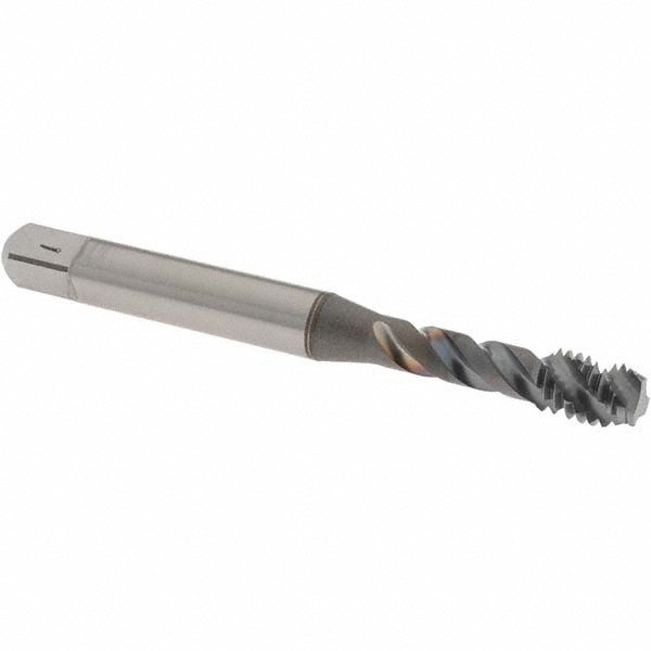 OSG 1756008 Spiral Flute Tap: M6 x 1.00, Metric, 3 Flute, Bottoming, 6H Class of Fit, Cobalt, TICN Finish Image