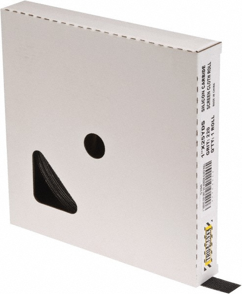 1" x 25 Yd 220 Grit Silicon Carbide Shop Roll - Fine Grade, Screen Roll Backing